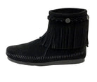 Minnetonka High Top Back Zip Boot - Women's Black Shoe Deals Outlet