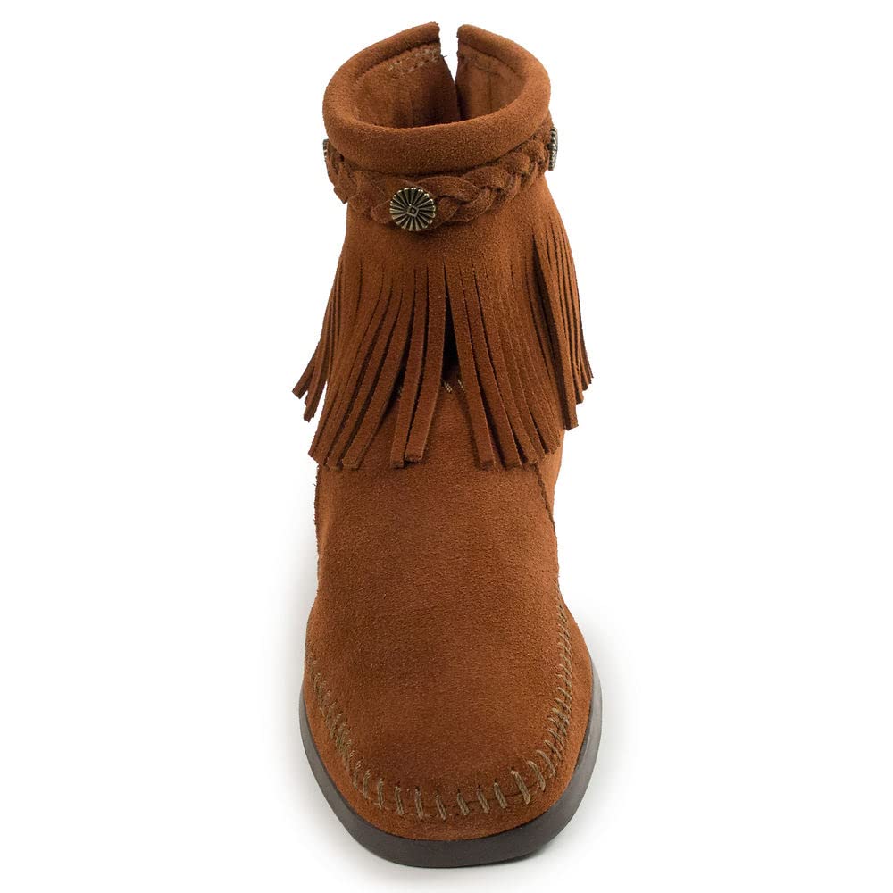 Minnetonka High Top Back Zip Boot - Women's Brown Shoe Deals Outlet