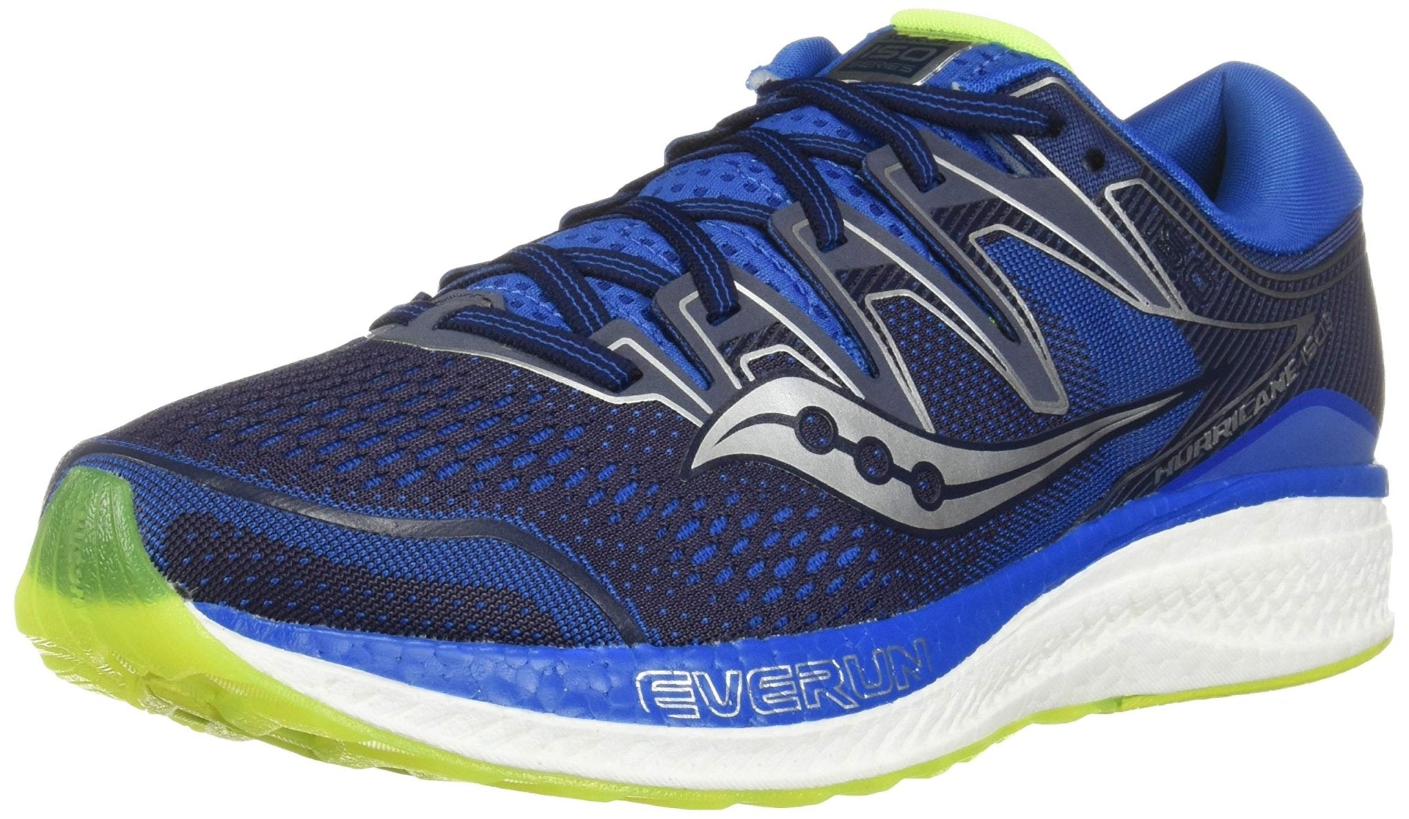 Saucony Hurricane ISO 5 - Men's Navy/Citron Shoe Deals Outlet