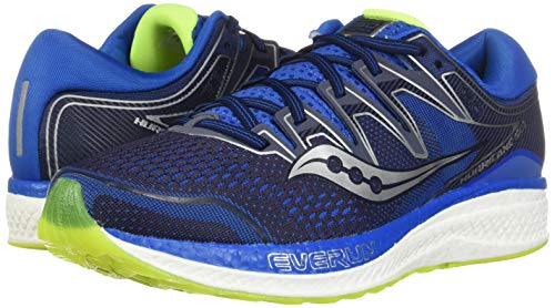 Saucony Hurricane ISO 5 - Men's Navy/Citron Shoe Deals Outlet