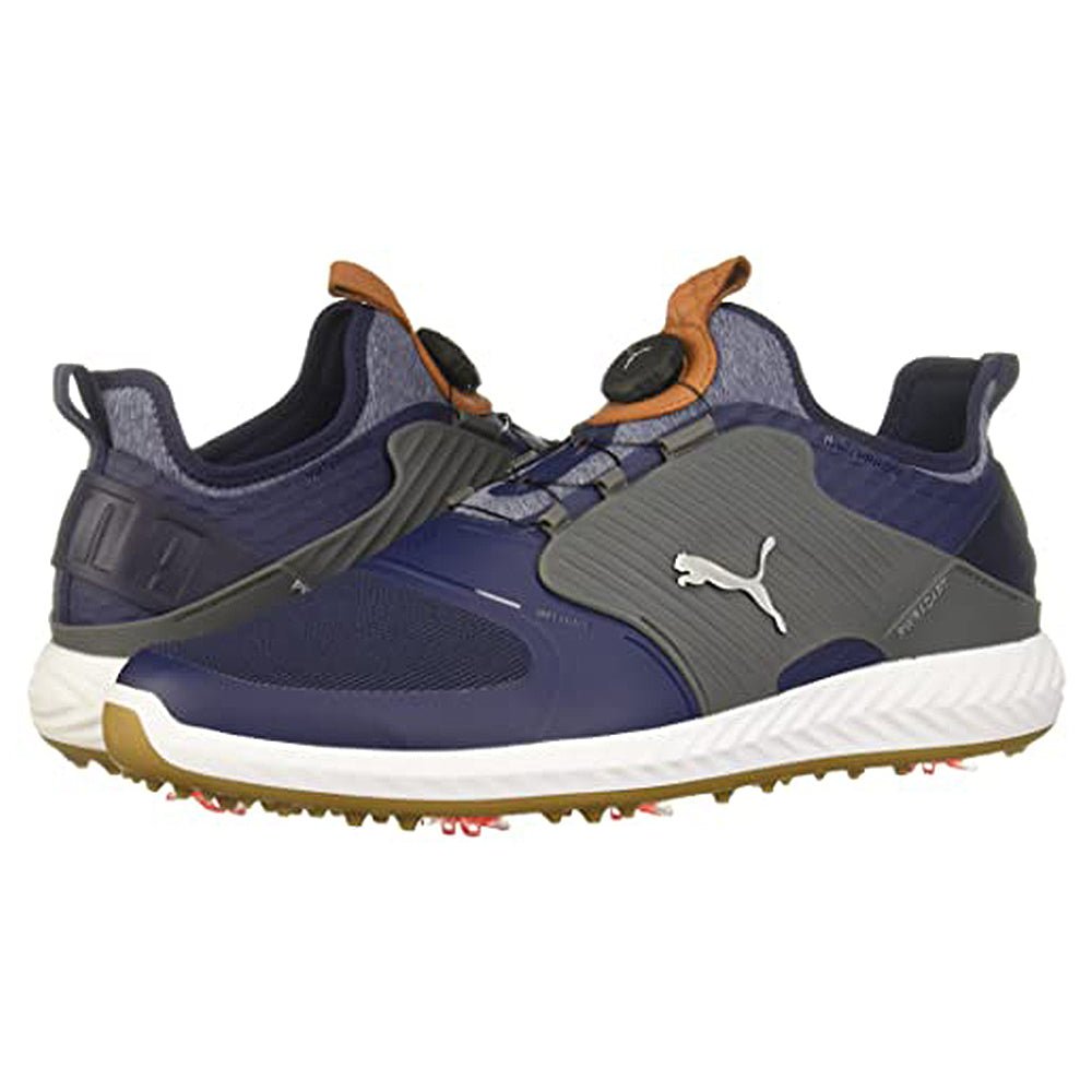 PUMA Golf Ignite Pwradapt Caged Golf - Men's Peacoat - puma Silver - quiet Shade Shoe Deals Outlet