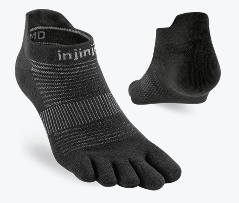 Injinji Run Original Weight No - Show Toe Socks Black Small 760172020410 Shoe Deals Outlet