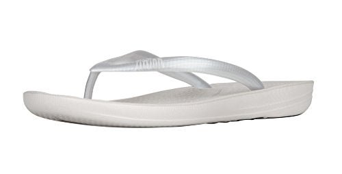 FitFlop IQushion Ergonomic Flip - Flops - Women's Silver Shoe Deals Outlet