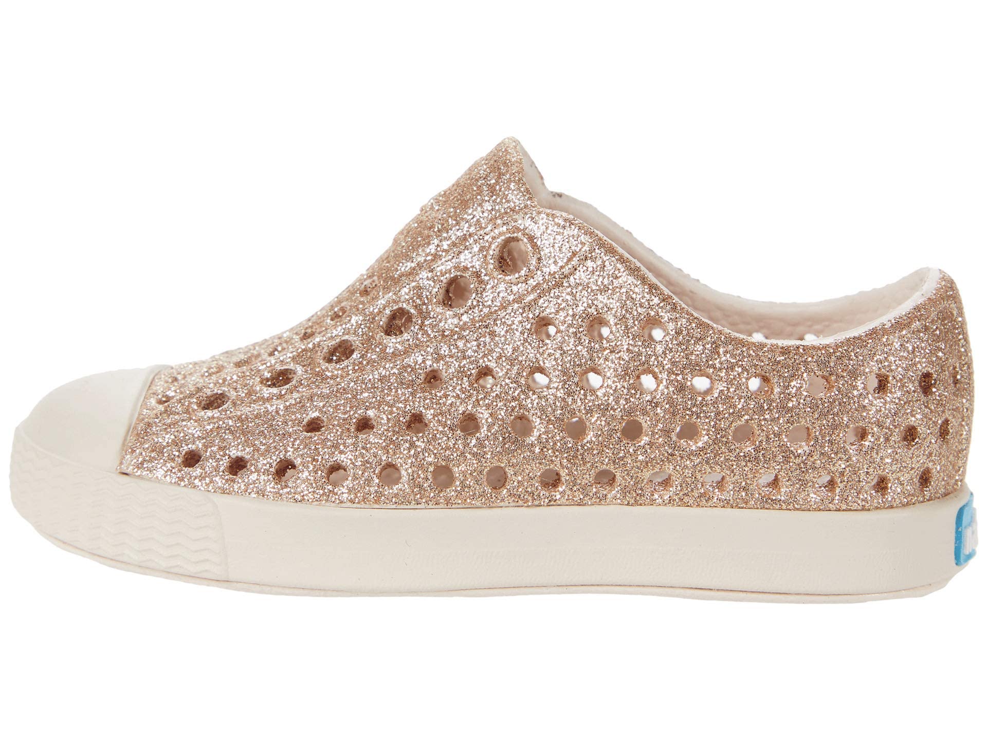 Native Shoes Kids Jefferson Bling - Kids Rock Salt Bling/Rock Salt Pink Shoe Deals Outlet