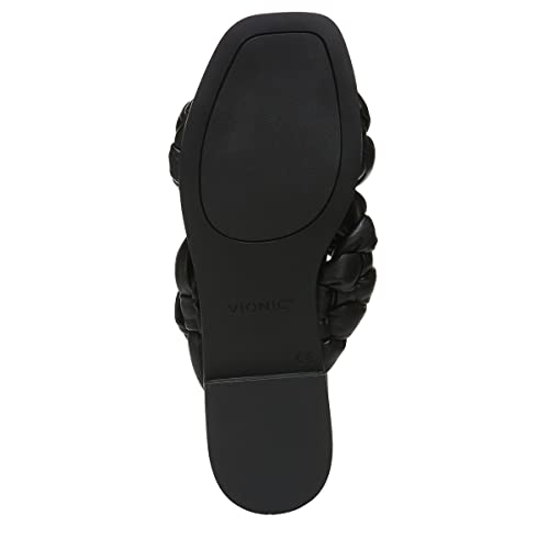 VIONIC Kalina Braided Slide - Women's Black Shoe Deals Outlet