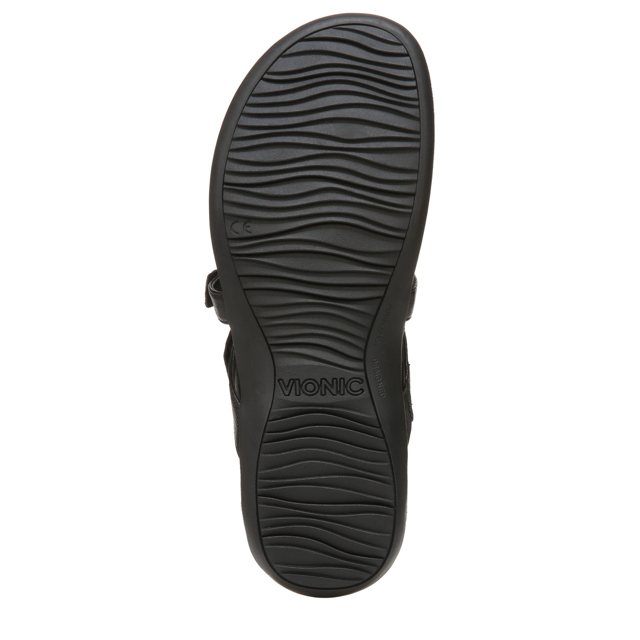 VIONIC Karley Sandal - Women's Black Wavy Shoe Deals Outlet