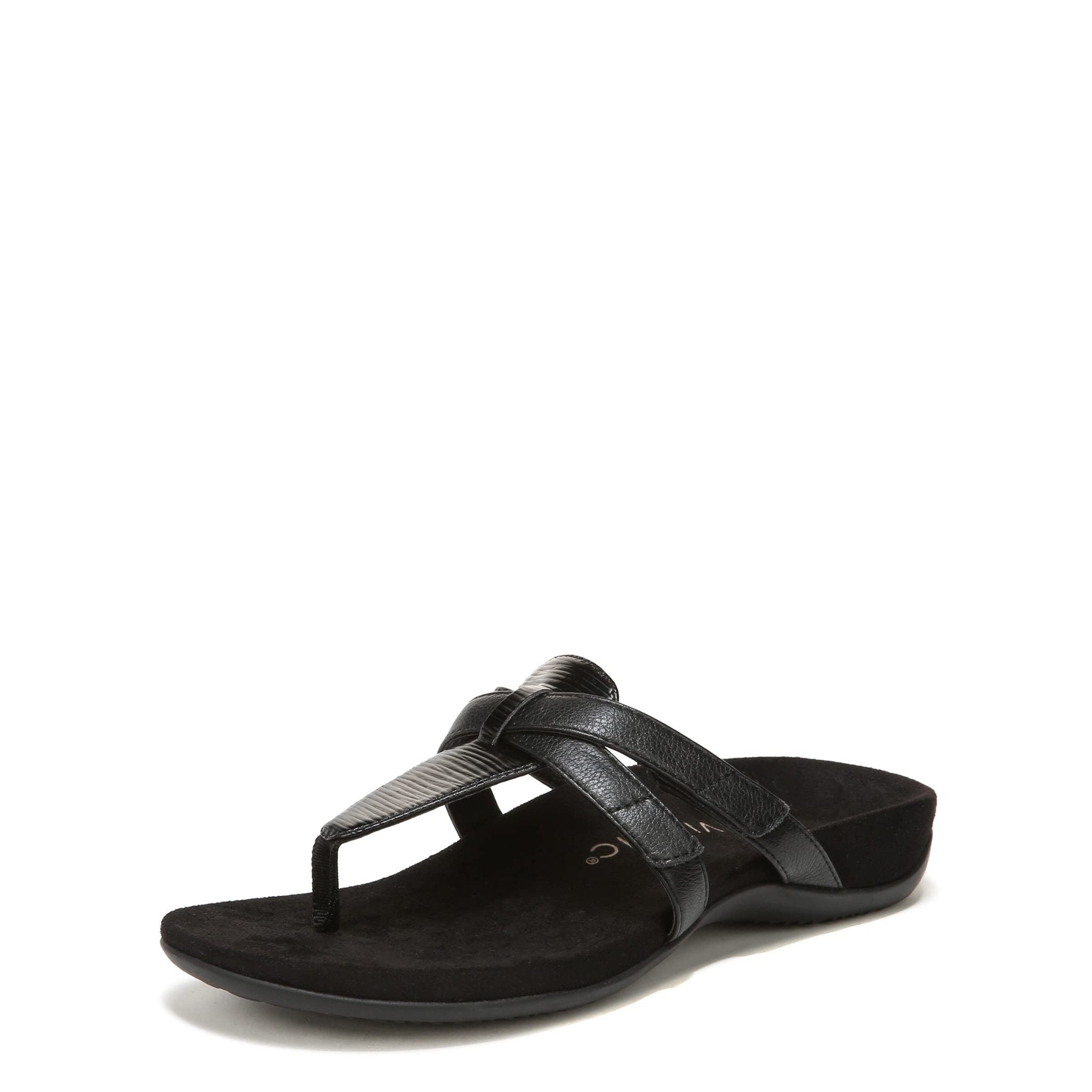 VIONIC Karley Sandal - Women's Black Wavy Shoe Deals Outlet
