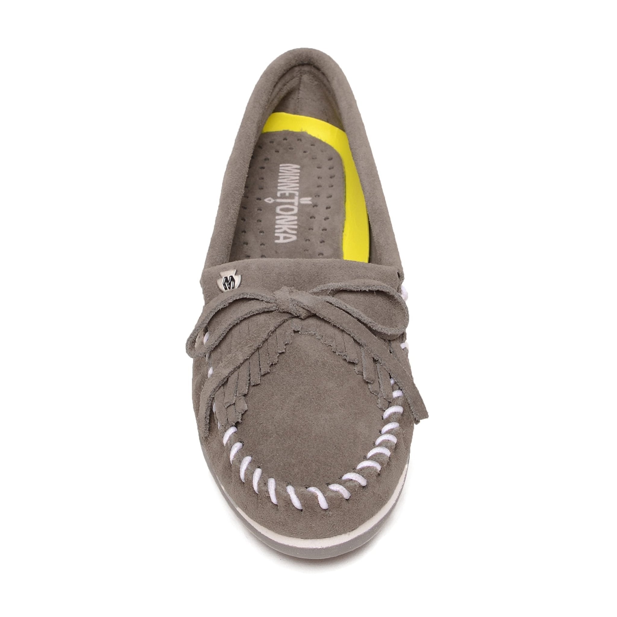 Minnetonka Kilty Plus - Women's Grey Suede Shoe Deals Outlet