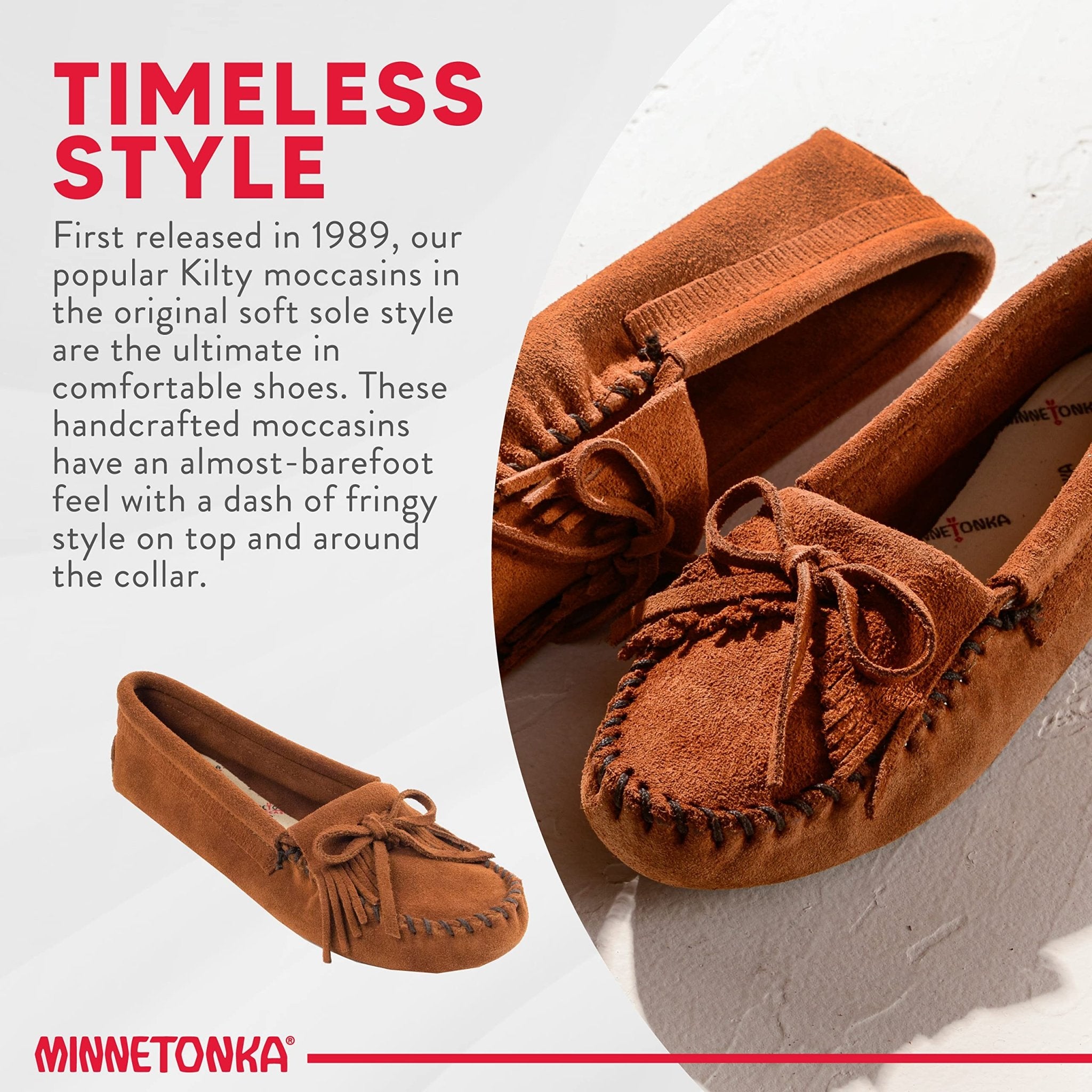 Minnetonka Kilty Softsole - Women's Brown Shoe Deals Outlet