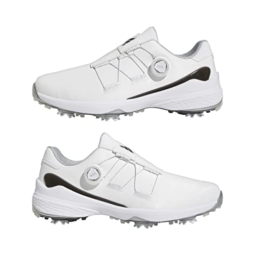 adidas Lightstrike Boa Golf - Men's Footwear White/Core Black/Silver Metallic Shoe Deals Outlet