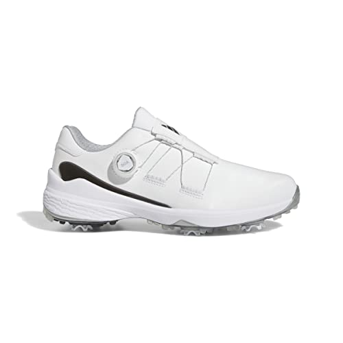adidas Lightstrike Boa Golf - Men's Footwear White/Core Black/Silver Metallic Shoe Deals Outlet