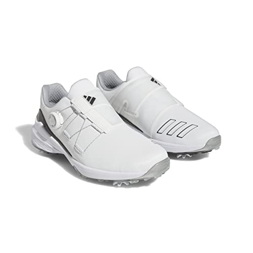 adidas Lightstrike Boa Golf - Men's Footwear White/Core Black/Silver Metallic Shoe Deals Outlet