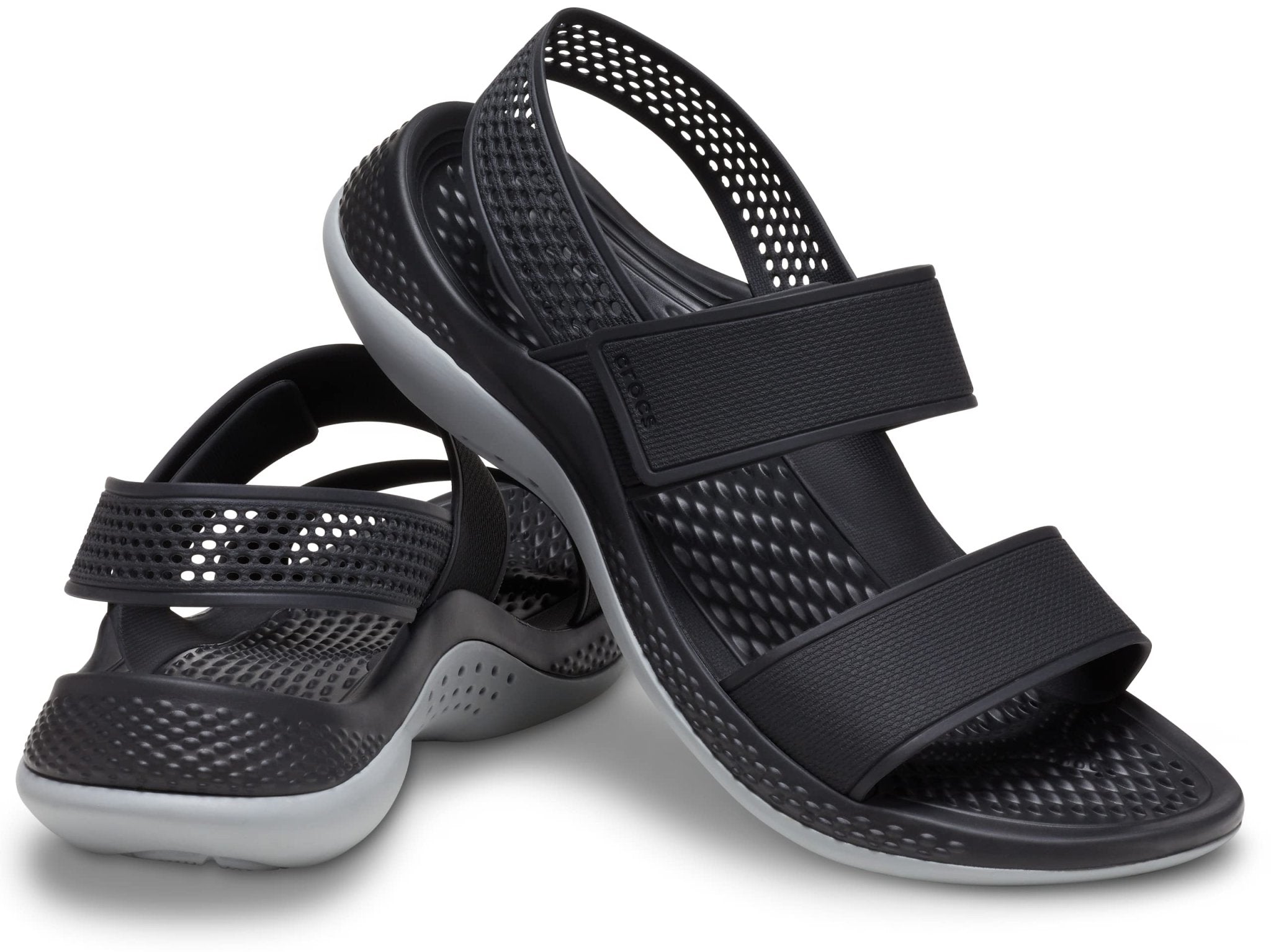 Crocs LiteRide 360 Sandals - Women's Black/Light Grey Shoe Deals Outlet
