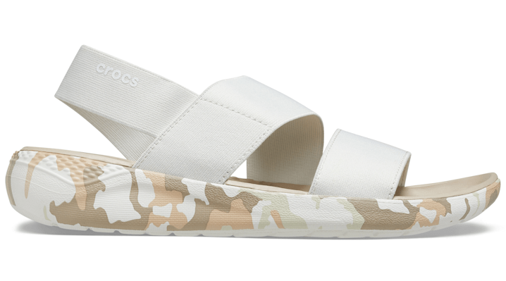 Crocs LiteRide Stretch Sandal - Women's Almost White Shoe Deals Outlet
