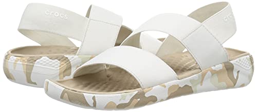 Crocs LiteRide Stretch Sandal - Women's Almost White Shoe Deals Outlet