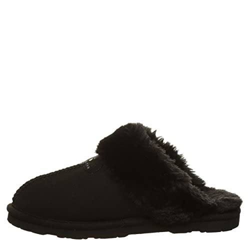BEARPAW Loki Vegan Slippers - Women's Black Shoe Deals Outlet