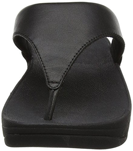 FitFlop Lulu Leather Toe - Post Sandals - Women's Black 2 Shoe Deals Outlet