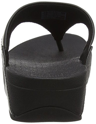 FitFlop Lulu Leather Toe - Post Sandals - Women's Black 2 Shoe Deals Outlet