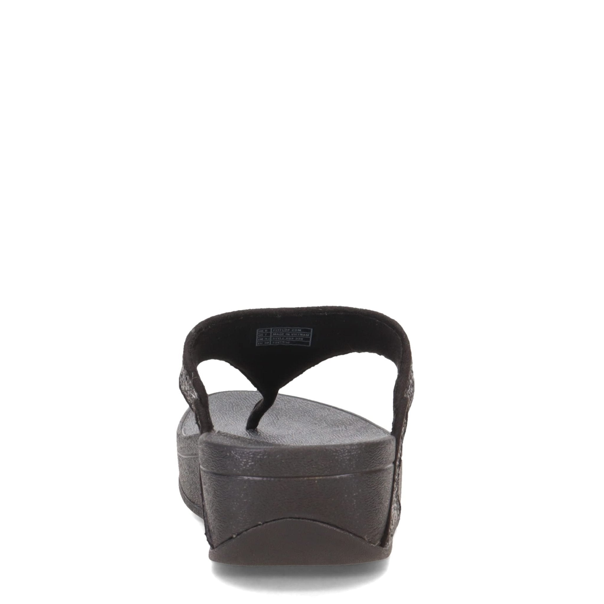 FitFlop Lulu Toe - Thong Sandal - Women's Black Glitter Shoe Deals Outlet