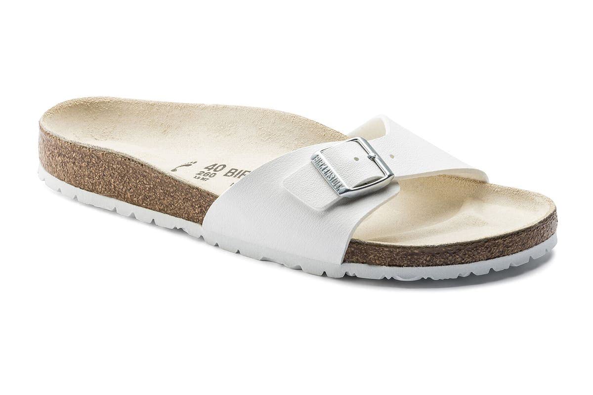 Birkenstock Madrid Birko - Flor - Unisex White Shoe Deals Outlet