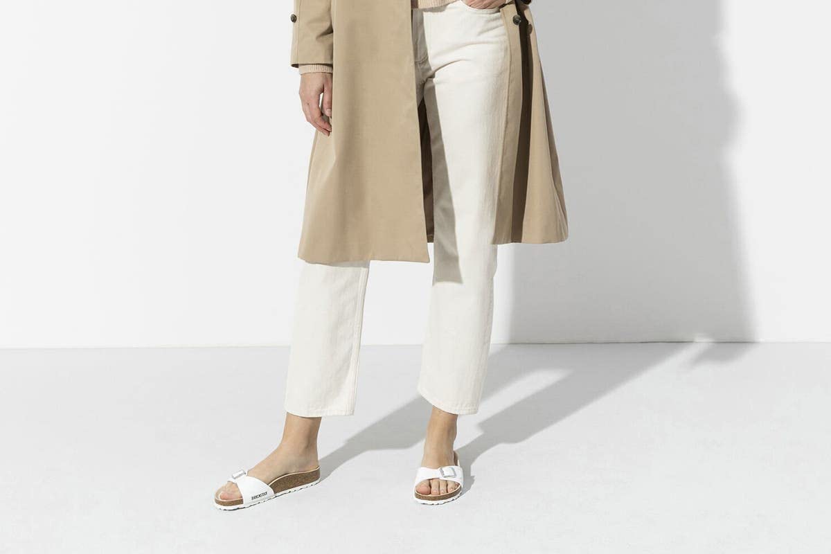 Birkenstock Madrid Birko - Flor - Unisex White Shoe Deals Outlet