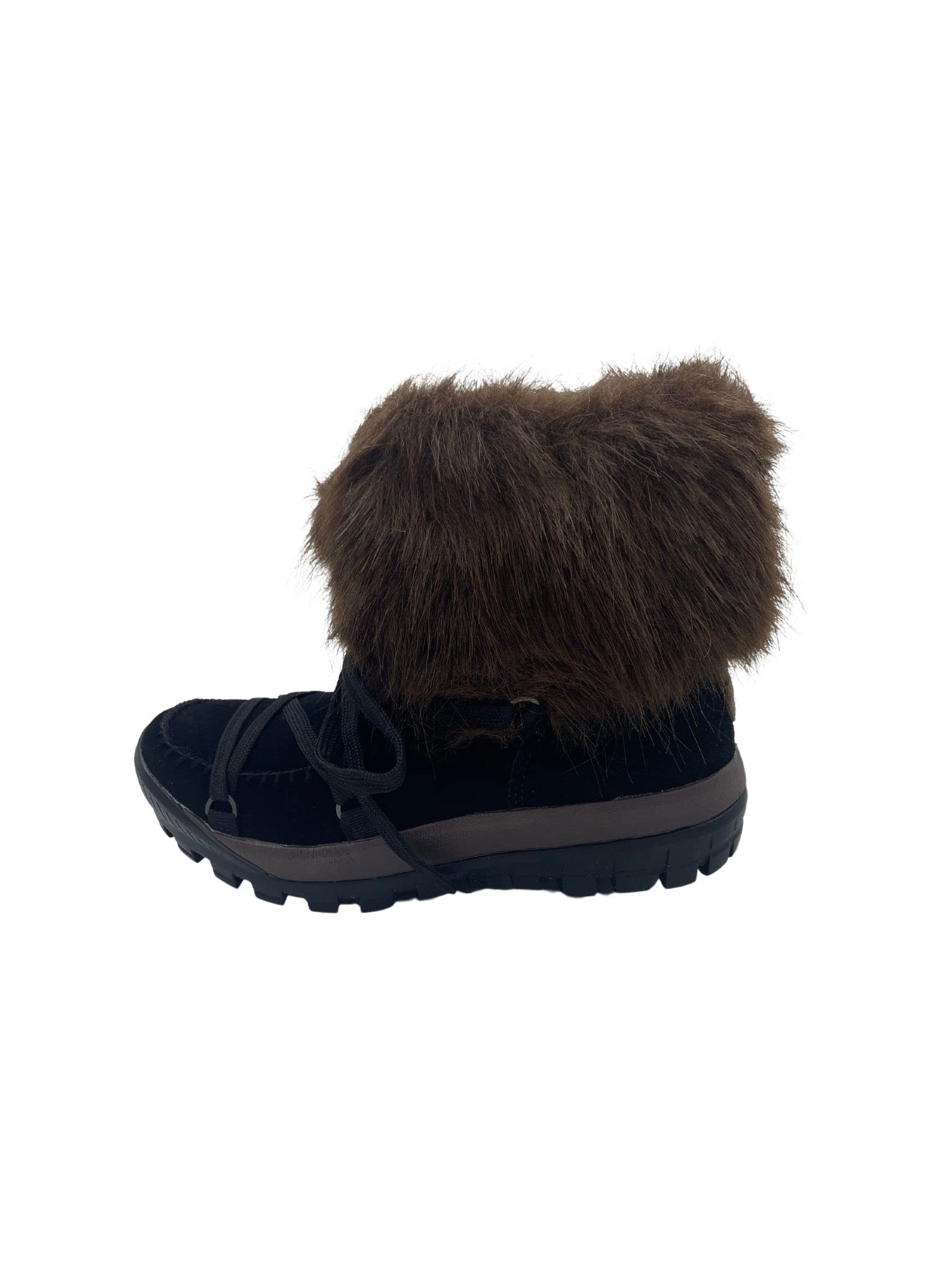 BEARPAW Marilyn Short Boot - Women's Black/Brown Shoe Deals Outlet