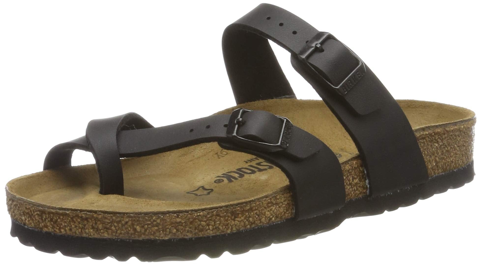 Birkenstock Mayari Birko - Flor - Unisex Black Shoe Deals Outlet