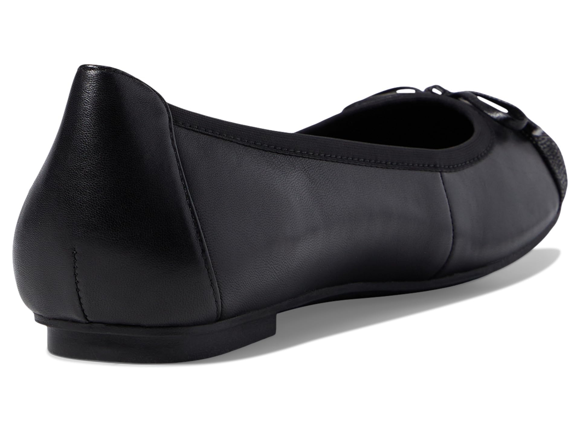 VIONIC Minna Ballet Flat - Women's Black Nappa Leather Shoe Deals Outlet