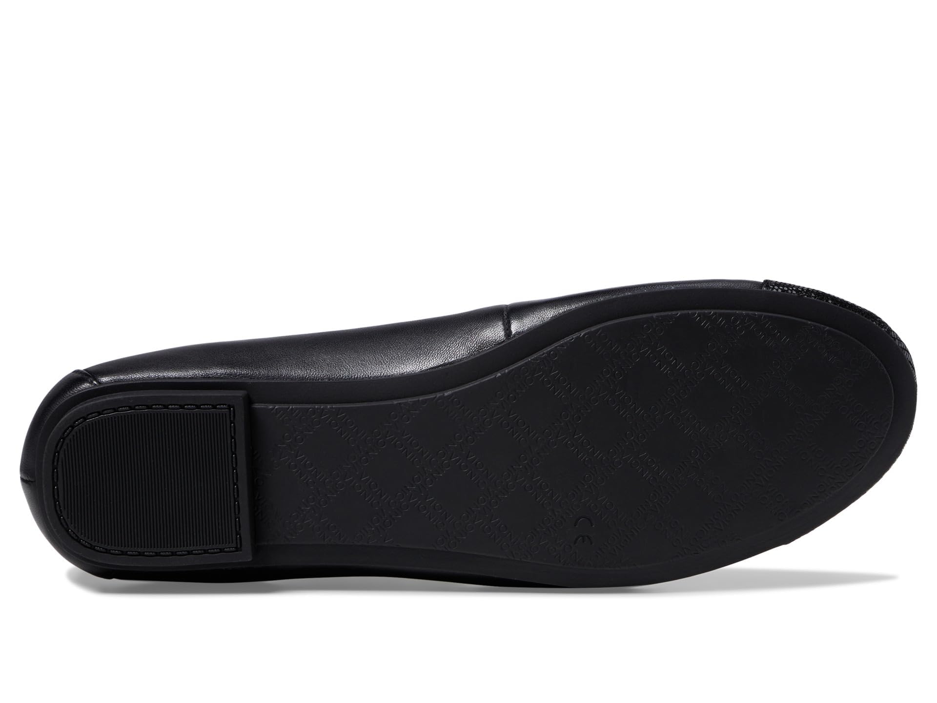 VIONIC Minna Ballet Flat - Women's Black Nappa Leather Shoe Deals Outlet