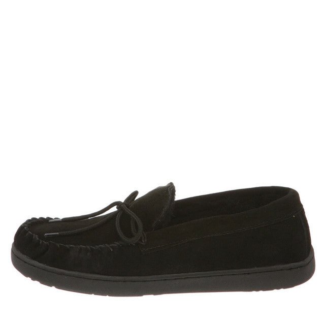 BEARPAW Moc II Slippers - Men's Black Multi Knit Shoe Deals Outlet