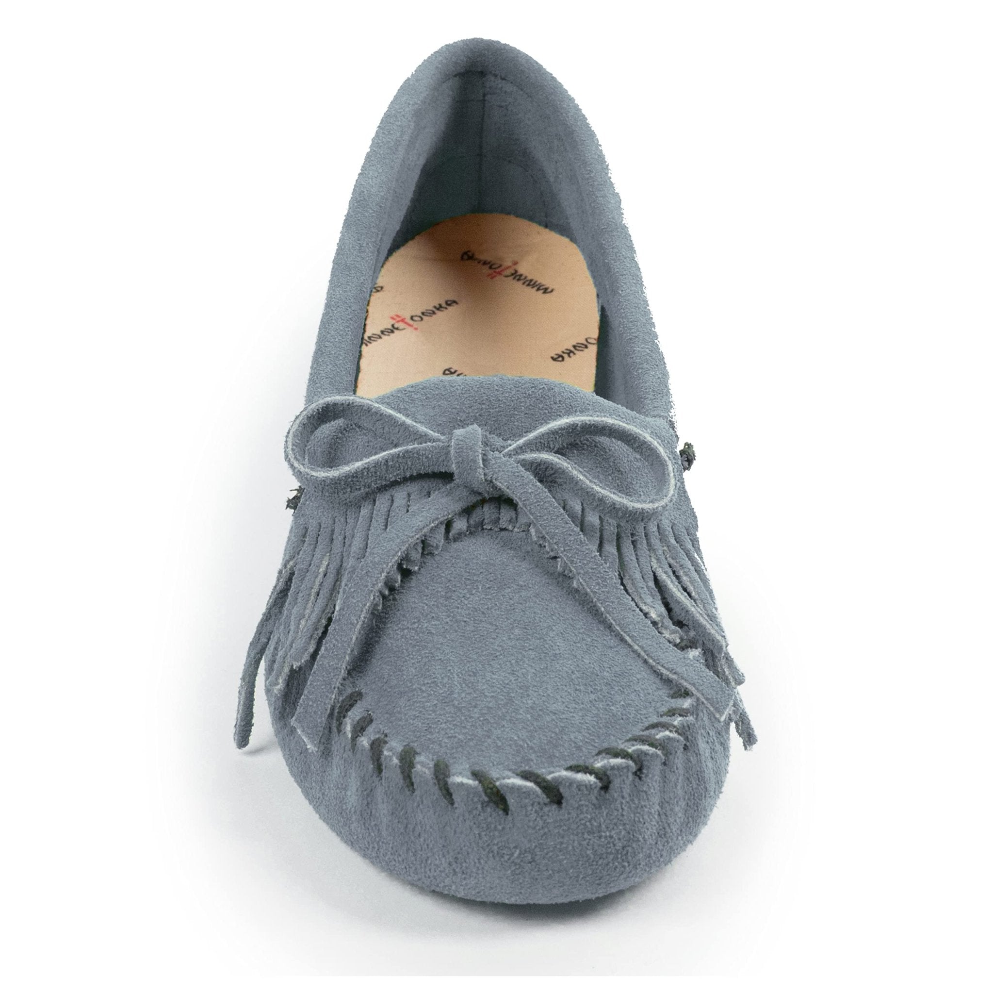 Minnetonka Moccasins Kilty Suede Softsole - Women's Storm Blue Shoe Deals Outlet
