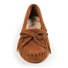 Minnetonka Moccasins Kilty Suede Softsole - Women's Brown Shoe Deals Outlet