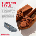 Minnetonka Moccasins Kilty Suede Softsole - Women's Storm Blue Shoe Deals Outlet