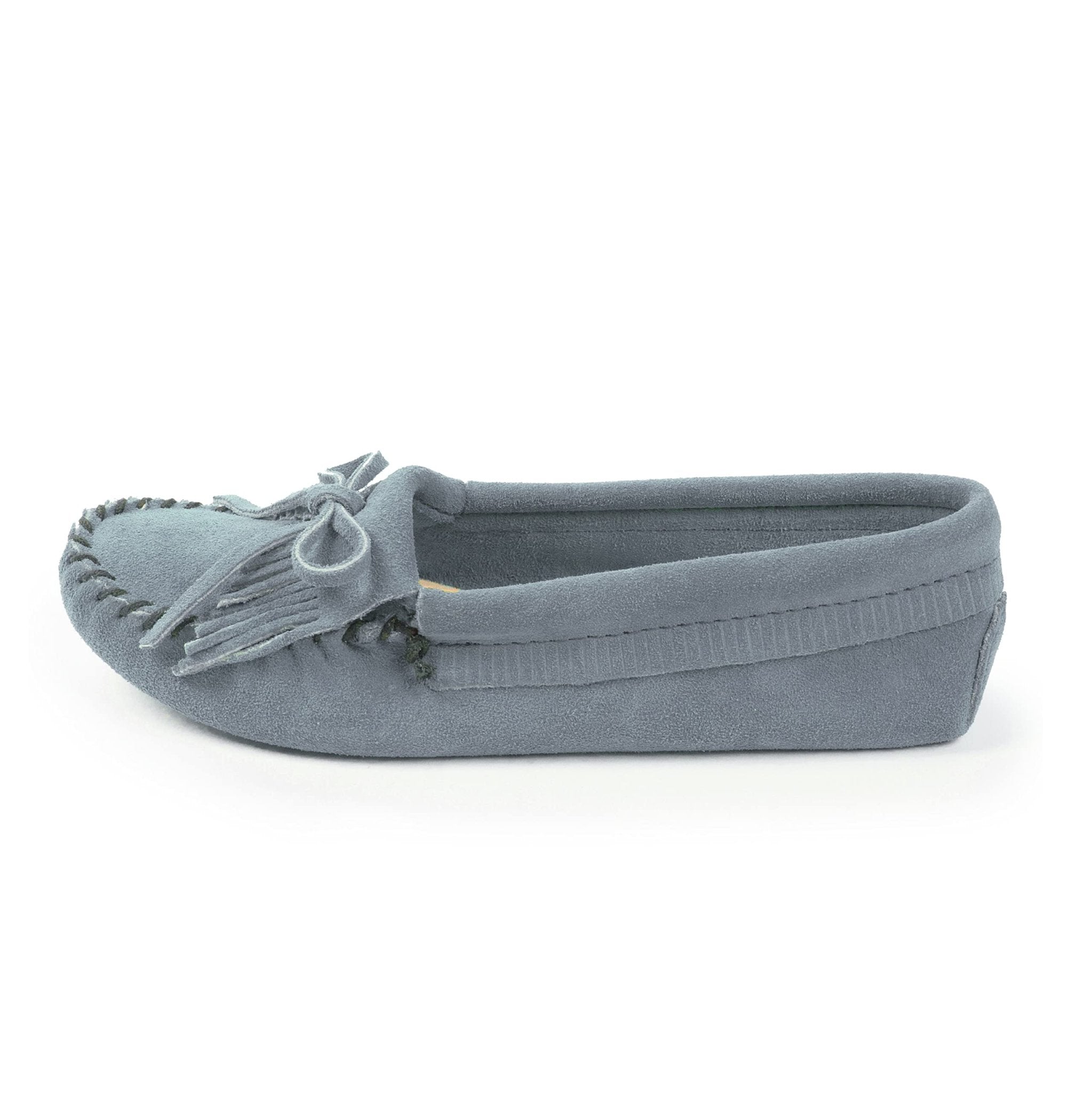 Minnetonka Moccasins Kilty Suede Softsole - Women's Storm Blue Shoe Deals Outlet