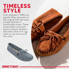 Minnetonka Moccasins Kilty Suede Softsole - Women's Storm Blue Shoe Deals Outlet
