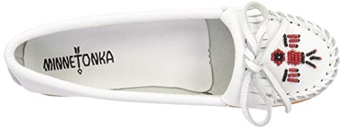 Minnetonka Moccasins Thunderbird Beaded - Women's White Smooth Shoe Deals Outlet