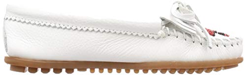 Minnetonka Moccasins Thunderbird Beaded - Women's White Smooth Shoe Deals Outlet