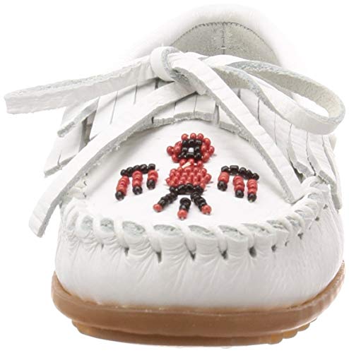 Minnetonka Moccasins Thunderbird Beaded - Women's White Smooth Shoe Deals Outlet