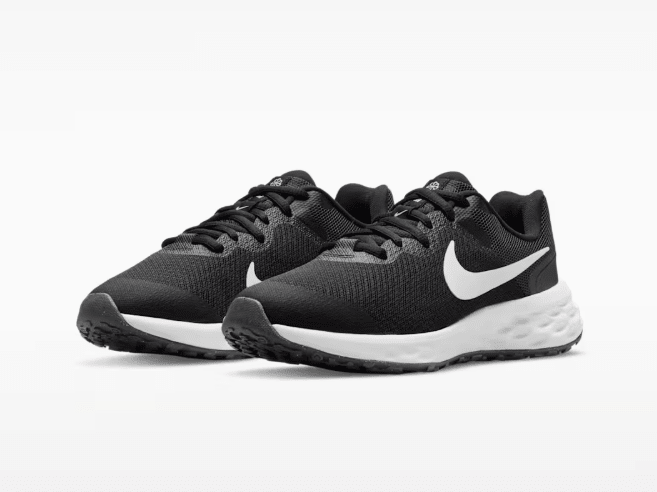 Nike Revolution 6 NN GS Black / White / Dark Smoke Grey 6.5 195244180608 Shoe Deals Outlet