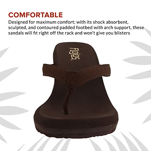 Flojos Olivia Wedge Sandal - Women's Brown Shoe Deals Outlet