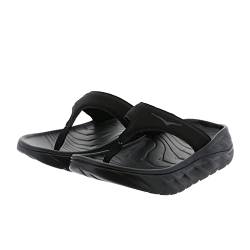 Hoka ORA RECOVERY FLIP - Women's Black/Dull Grey Shoe Deals Outlet