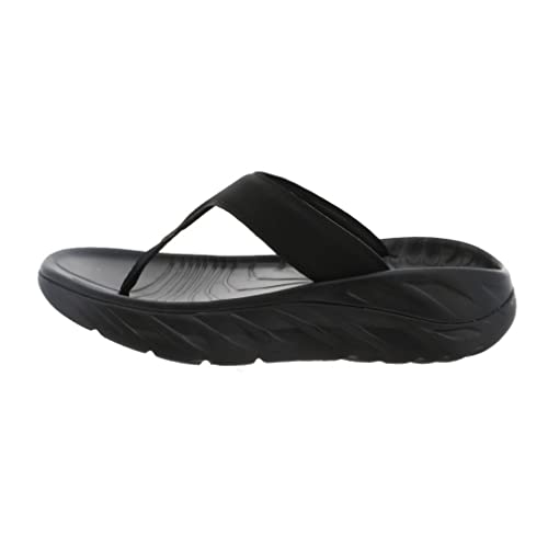 Hoka ORA RECOVERY FLIP - Women's Black/Dull Grey Shoe Deals Outlet