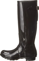 Hunter Original Tall Back Adjustable Gloss - Women's Black Shoe Deals Outlet