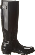 Hunter Original Tall Back Adjustable Gloss - Women's Black Shoe Deals Outlet