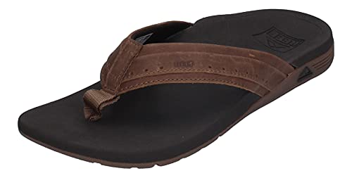 Reef Ortho Spring Leather - Men's Brown Shoe Deals Outlet