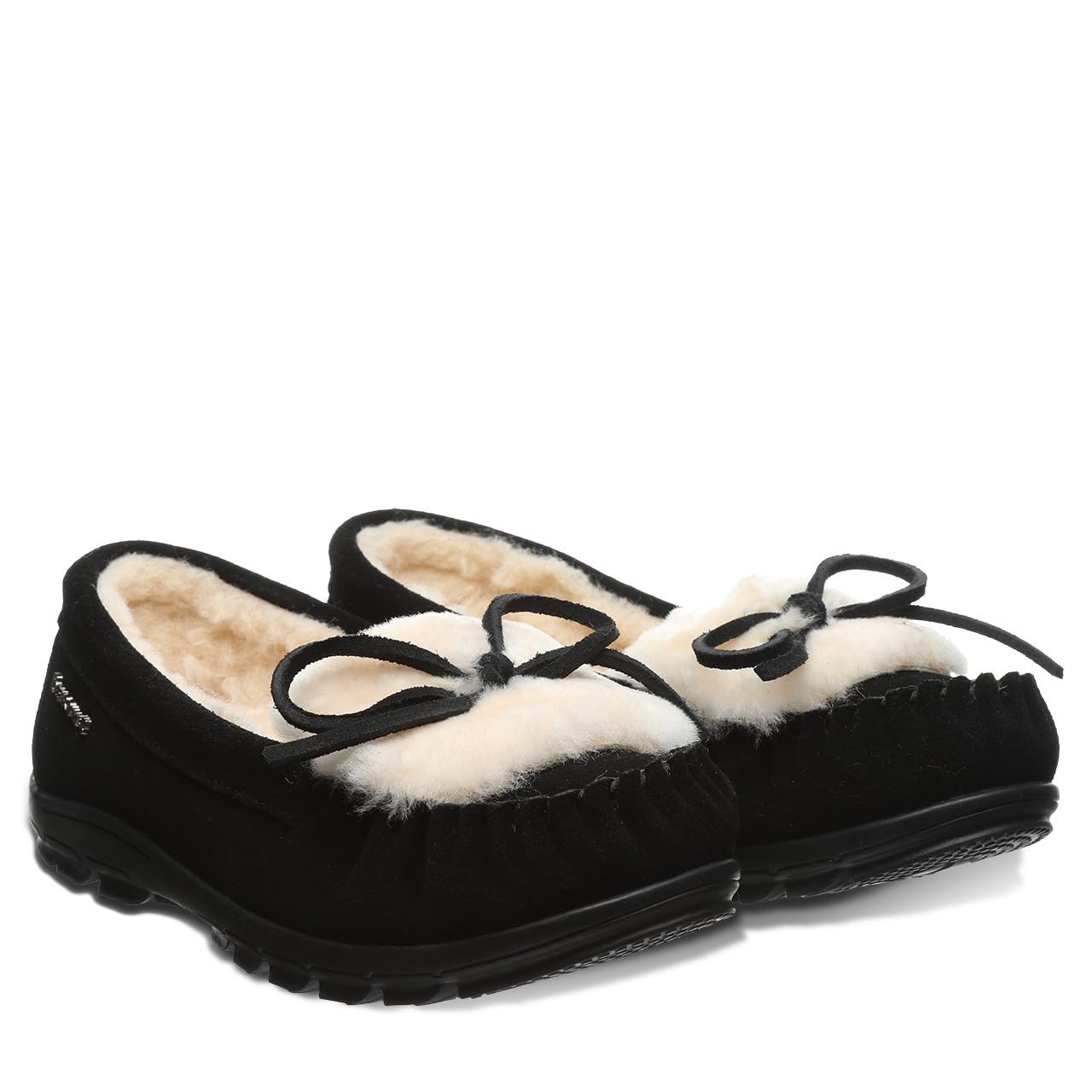 BEARPAW Paris Slippers - Women's Black Shoe Deals Outlet