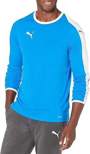 PUMA Liga Long Sleeve Jersey Blue Small 191239576555 Shoe Deals Outlet