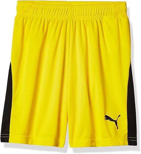 PUMA Liga Shorts Jr Yellow Small 191239593101 Shoe Deals Outlet