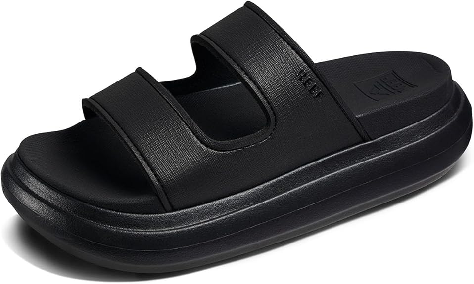 Reef Cushion Bondi 2 Bar Black / Black 8 M 0196985147691 Shoe Deals Outlet