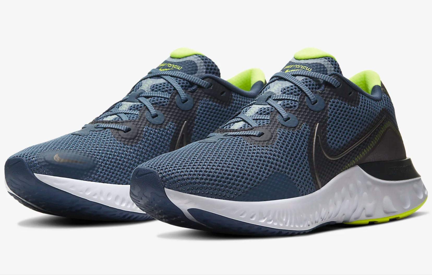 Nike Renew Run - Men's Diffused Blue/Mtlc/Dark Grey Shoe Deals Outlet